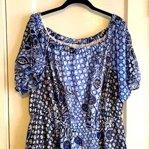 Nine West Hi-Low Off the Shoulder Dress